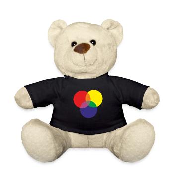 Colors mix artist painter gift - Teddy Bear - black - Front