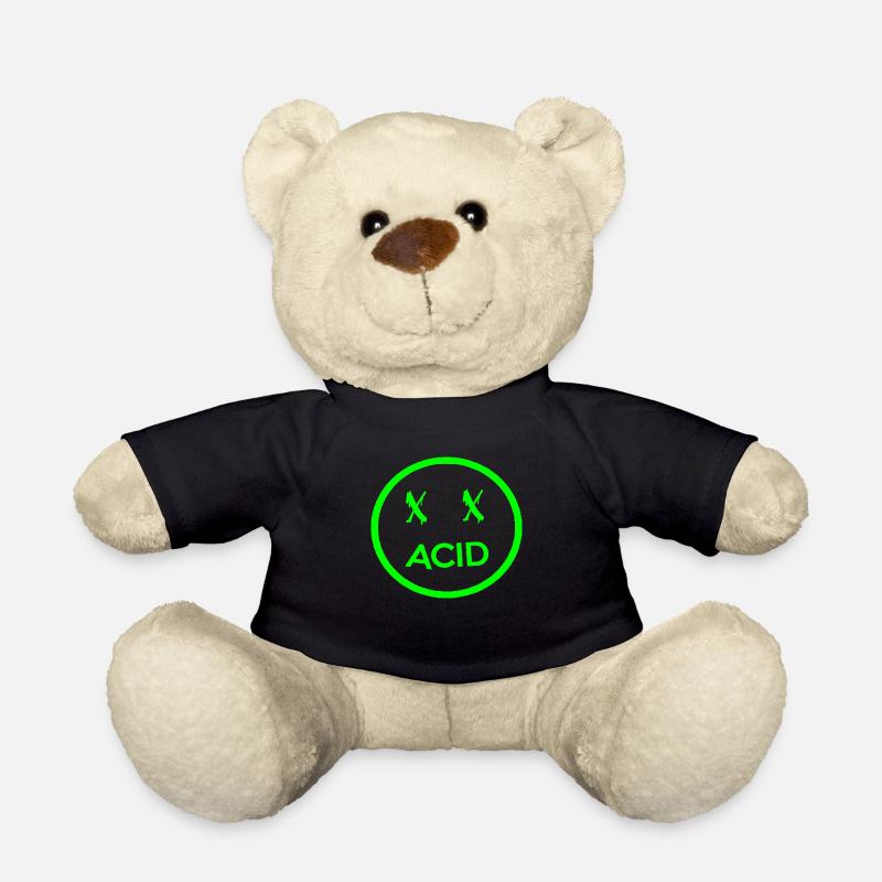 acid face - Teddy Bear - black