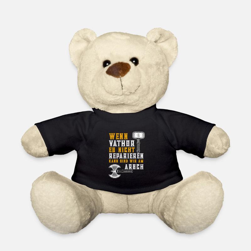 Wikinger Vatertag Vater Vathor Handwerker - Teddy - Schwarz
