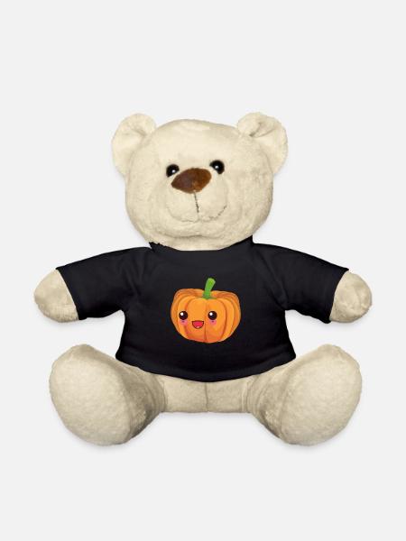 Happy Pumpkin - Teddy Bear - black