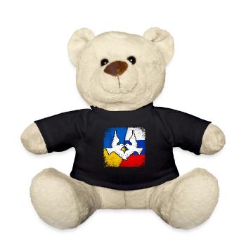 FRIEDEN für Ukraine Russland und die Welt - Teddy - Schwarz - Vorne