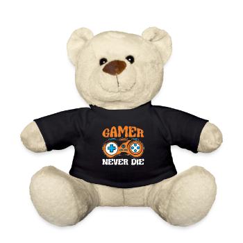 gamer never die - Teddy Bear - black - Front
