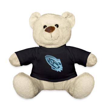 Zum Mond - 3D - Satin2 - Teddy - Schwarz - Vorne