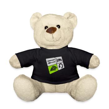 Eat Sleep Camp Repeat - Teddy Bear - black - Front