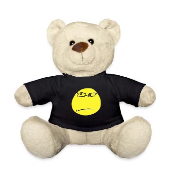 Wütender gelber emoji mit Brille! Geschenkidee! - Teddy - Schwarz - Vorne