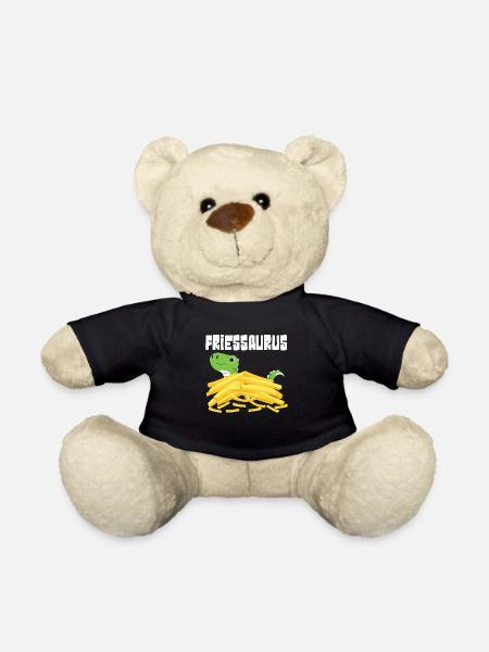 fries and dino Fries Gift - Teddy Bear - black