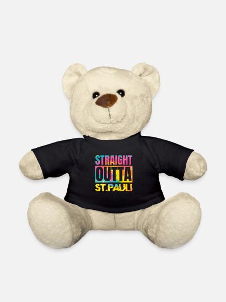 St Pauli Hamburg Heimat Stolz Geschenk - Teddy - Schwarz
