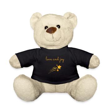 T-shirt de Noël pour de belles fêtes en famille. - Nounours - noir - Devant