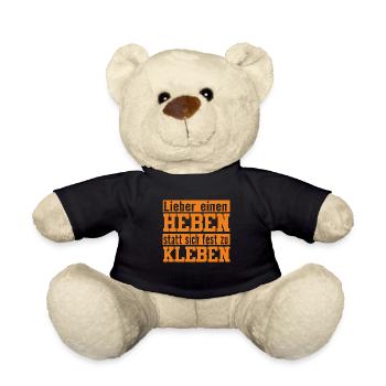heben statt kleben - Teddy - Schwarz - Vorne