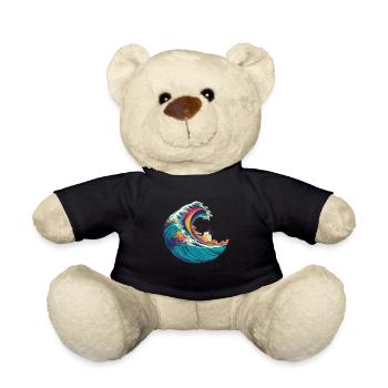 Alex the surfer - Teddy Bear - black - Front