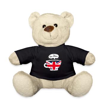 I Love English Tea UK Flag Fun Novelty Souvenir - Nounours - noir - Devant