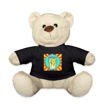 Pop Art Lemonade: A Refreshing Glass of Vibrant - Teddy Bear - black - Front