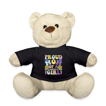 Stolze Mutter eines Kindergartenmädchens! Tochter - Teddy - Schwarz - Vorne