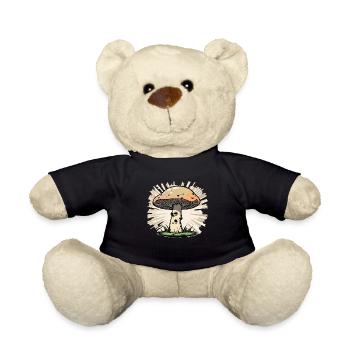 A mushroom in the forest - Teddy Bear - black - Front
