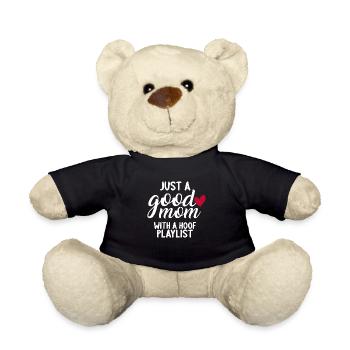 Just a good mom with a hood playlist Mom Love - Teddy Bear - black - Front