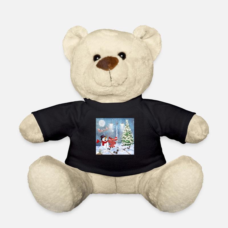 Frohe Weihnachten - Teddy - Schwarz