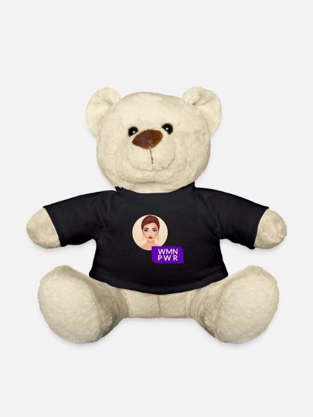 WMN PWR - Weibliches Gesicht - 01 - Teddy - Schwarz