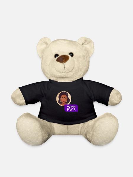 WMN PWR - Weibliches Gesicht - 04 - Teddy - Schwarz