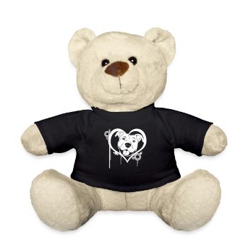 Staffordshire im Herz - Teddy - Schwarz - Vorne