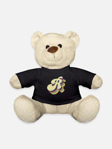Retro-Buchstabe R - Teddy - Schwarz