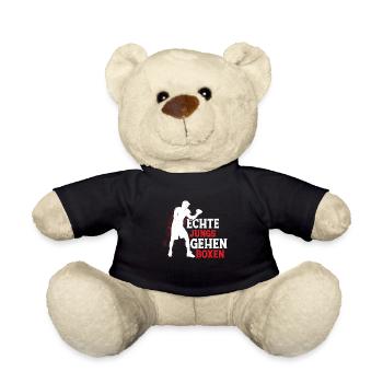 Echte Jungs gehen boxen Boxer Kampfsport - Teddy - Schwarz - Vorne