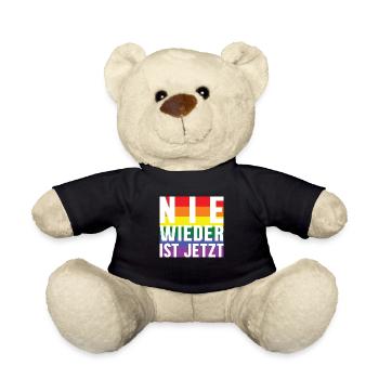 Nie wieder Schriftzug Pride - Teddy - Schwarz - Vorne