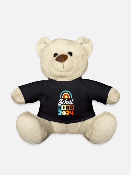 Einschulung Schulkind 2024 Junge Mädchen - Teddy - Schwarz