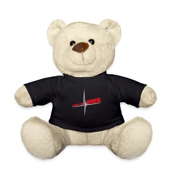 Turn Up The Bass Loud Pulse Heartbeat Frequency - Teddy Bear - black - Front