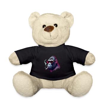 Gorilla mit Sonnenbrille Tier rauchen Gorilla - Teddy - Schwarz - Vorne