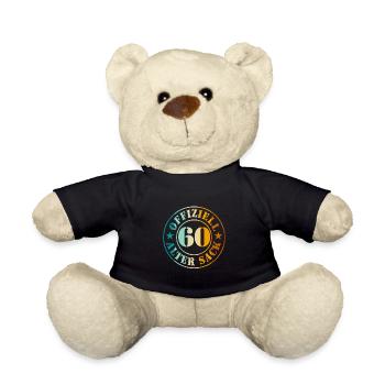 60. Geburtstag Männer Mann alter Sack 60 Jahre - Teddy - Schwarz - Vorne