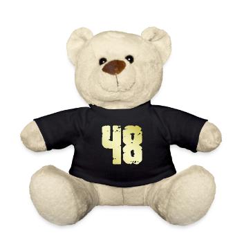 48 Zahl Vintage - Teddy - Schwarz - Vorne