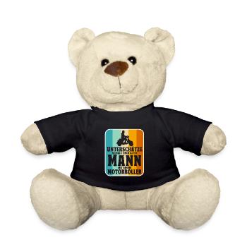 Scooter Rider Gifts Scooter Scooter - Teddy Bear - black - Front