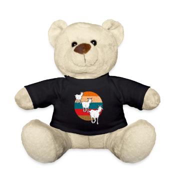 Three goats | Retro | Vintage | Three Goats - Teddy Bear - black - Front
