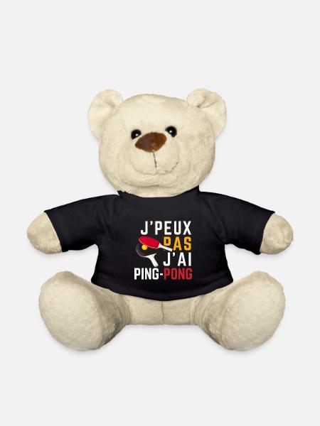 T-Shirt I can't I have Ping-Pong - Humor - Teddy - Schwarz