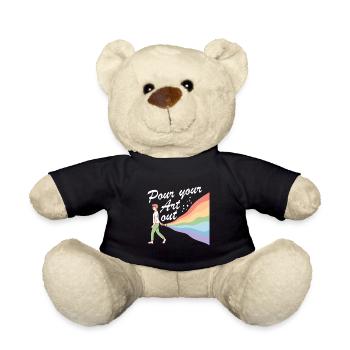 Art Teacher Funny Saying Art Course Art Class - Teddy Bear - black - Front