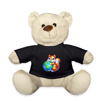 Squirrel for Earth Environmental Protection Nature Conservation - Teddy Bear - black - Front