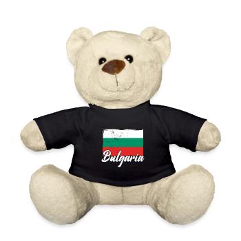Bulgaria Bulgarian flag Sofia holiday Balkan - Teddy Bear - black - Front