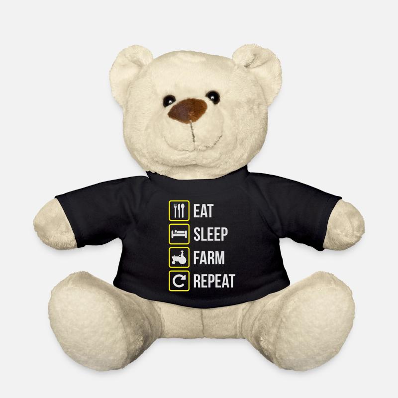 Mangez le sommeil Répéter Ferme - Nounours - noir