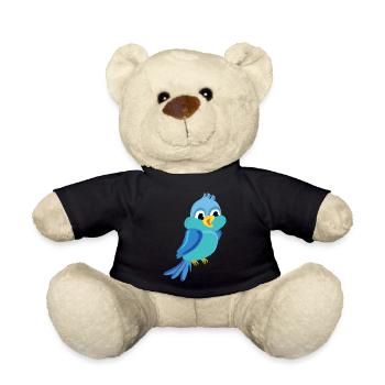 vogel voegel birds animal tiere parrot papagei9 - Teddy - Schwarz - Vorne