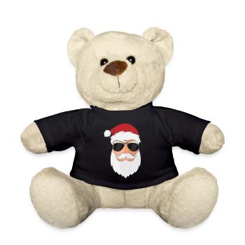 Santa - Teddy Bear - black - Front