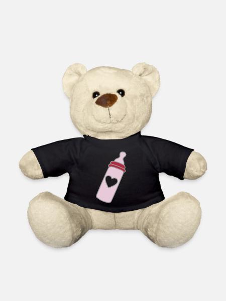 biberon coeur - Nounours - noir