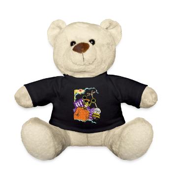 World clock Berlin DDR - Teddy Bear - black - Front