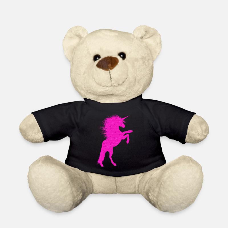 Einhorn - Teddy - Schwarz