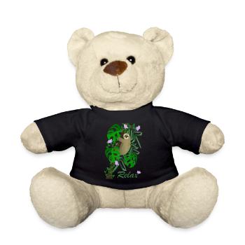 Sloth - Teddy Bear - black - Front
