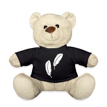 feathers - Teddy Bear - black - Front