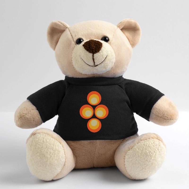 70s Circles Pattern Teddy Bear