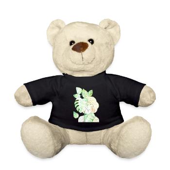 Mädchen mit Pflanzen Geschenk Dreamy introvert - Teddy - Schwarz - Vorne