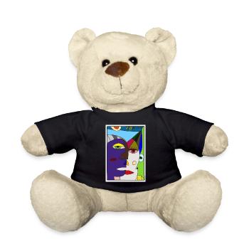 Abstract Faces Picasso - Teddy - Schwarz - Vorne