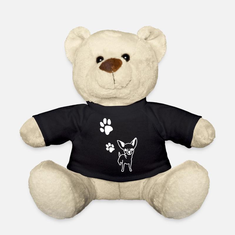 Chiwawa Hund Pfote Abdruck - Teddy - Schwarz