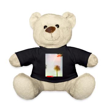 Pastellpalmen im Sonnenhimmel - Teddy - Schwarz - Vorne